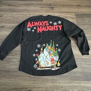 The Grinch Always Naughty Grinchmas Universal Studios Spirit Jersey SZ L ⭐️NEW⭐️